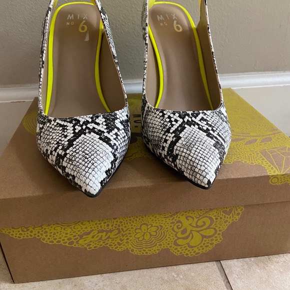Mix No. 6 Shoes - Snake Elastic High Heels